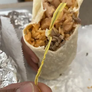This wire was in my damn burrito!