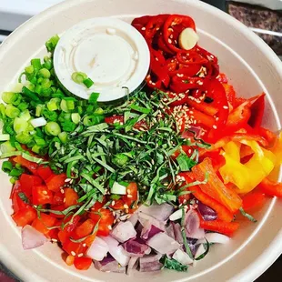 kale salad w/vegan ranch