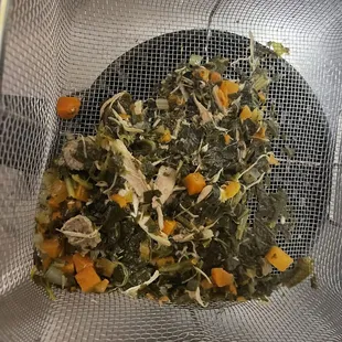 Total of ingredients that was is 2 full quarts of wedding soup. As you can see mostly broth.