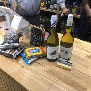 Just got wine and snacks for a fun night!