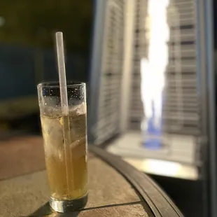 Drinks on the patio.