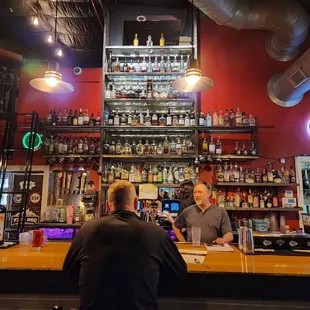 Magnificent full bar with friendly, skilled bartender/owner, James