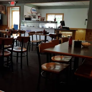 Old fashioned ice cream stand with walk up access