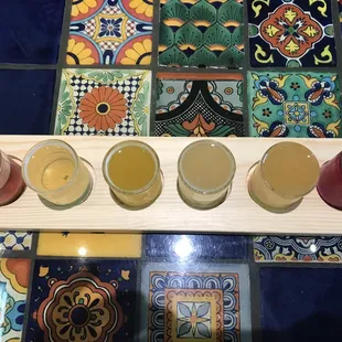 four different types of juices