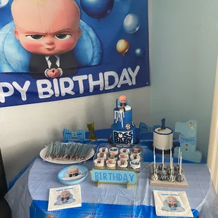 a baby&apos;s birthday party
