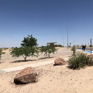 Outside view of the rest area.