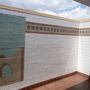 Indoor but yet outdoor restroom