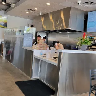a view of the kitchen