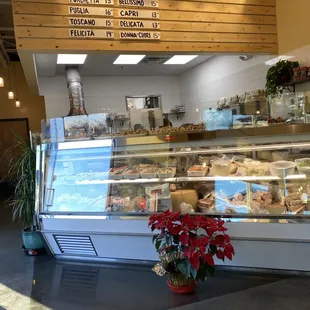 a display of baked goods