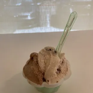 a scoop of gelato