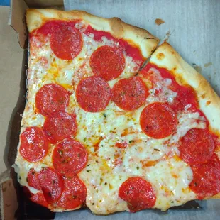 Two large pizzas, $4 +pepperoni.