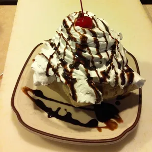Chocolate fried ice cream