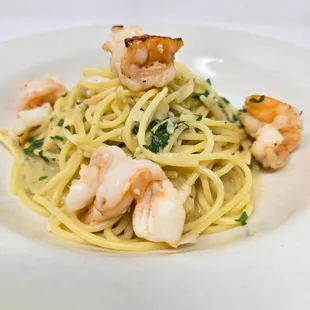 Spaghetti Aglio Olio &amp; Shrimp