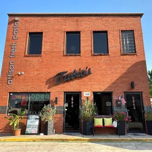 the front of the restaurant