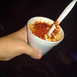 Yummy corn in a cup