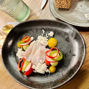 Hamachi crudo