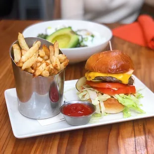 Fables 1/2 lb. Double Cheeseburger with House Cut Fries