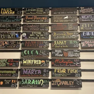 Beer/mead list 11/26/23
