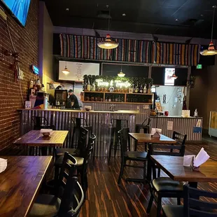 Seating area &amp; counter where you order from