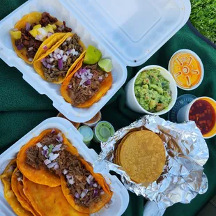 Tacos, Birria Plate, Guac