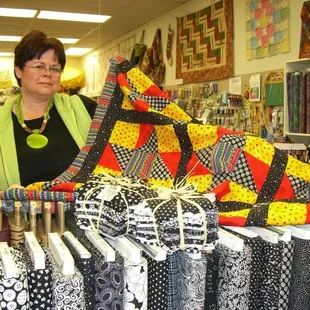 Do you like vibrant colors or black and white fabrics? We stock one of the largest selection of these fabrics in Kansas!