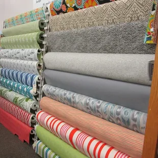Fabric Farms Interiors carries drapery and upholstery fabrics.
