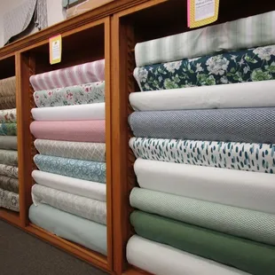A large selection of in-stock decorator fabrics available at Fabric Farms Interiors.