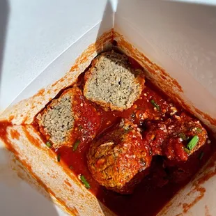 Exposed Oven Roasted Meatballs! Delivery-
