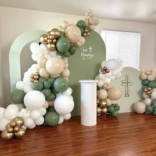 Baptism Balloon Decor