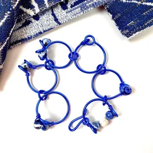 Fabrics That Go had a wonderful selection of Ikat yardage for just the right prop to enhance my bracelet design photo!