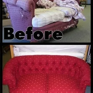 Upholstery services we've done. We can really take that old couch and make it new!!