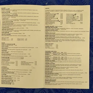 ToGo/Delivery Menu
