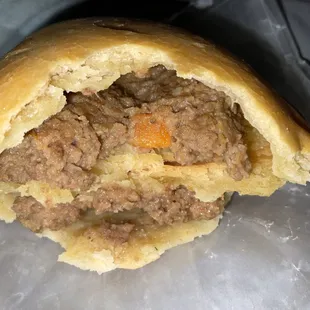 Inside meat pie