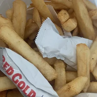 Some fries taste spoiled