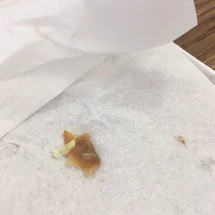 Found this brown stuff inside my burger