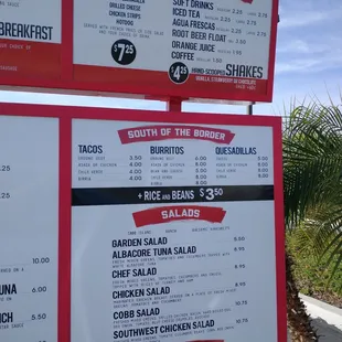 Menu 1/3/22 drive thru only