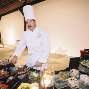 a chef preparing a meal