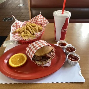 Pastrami burger combo