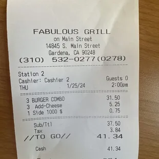 It was 1.75$ per slice of cheese :(