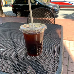 Sitting in the shop&apos;s outdoor space