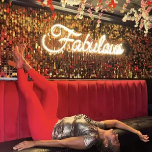 The upstairs lounge is available for private parties and events.