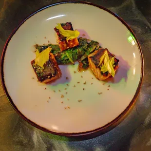 Salmon bites featured on the menu.  One of our speciality items that we are sure you will enjoy.