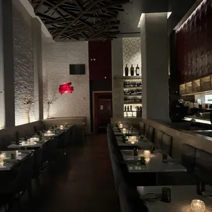 interior, sushi and sashimi