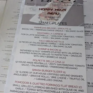 Happy Hour Menu