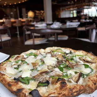 Wild mushroom pizza