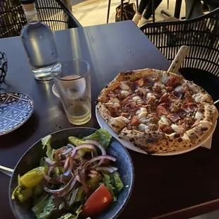 House Salad and 10" Franco Palma Pizza.