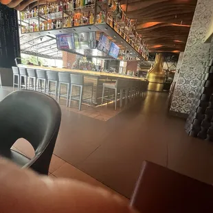 Interior with large bar