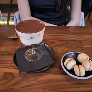 Almond Nutella cookies and tiramisu