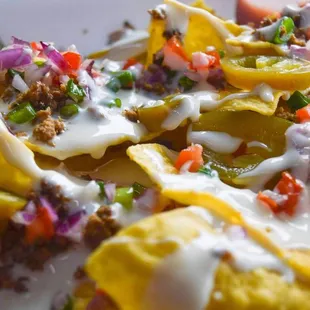 a plate of nachos