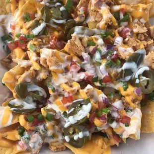 a plate of nachos